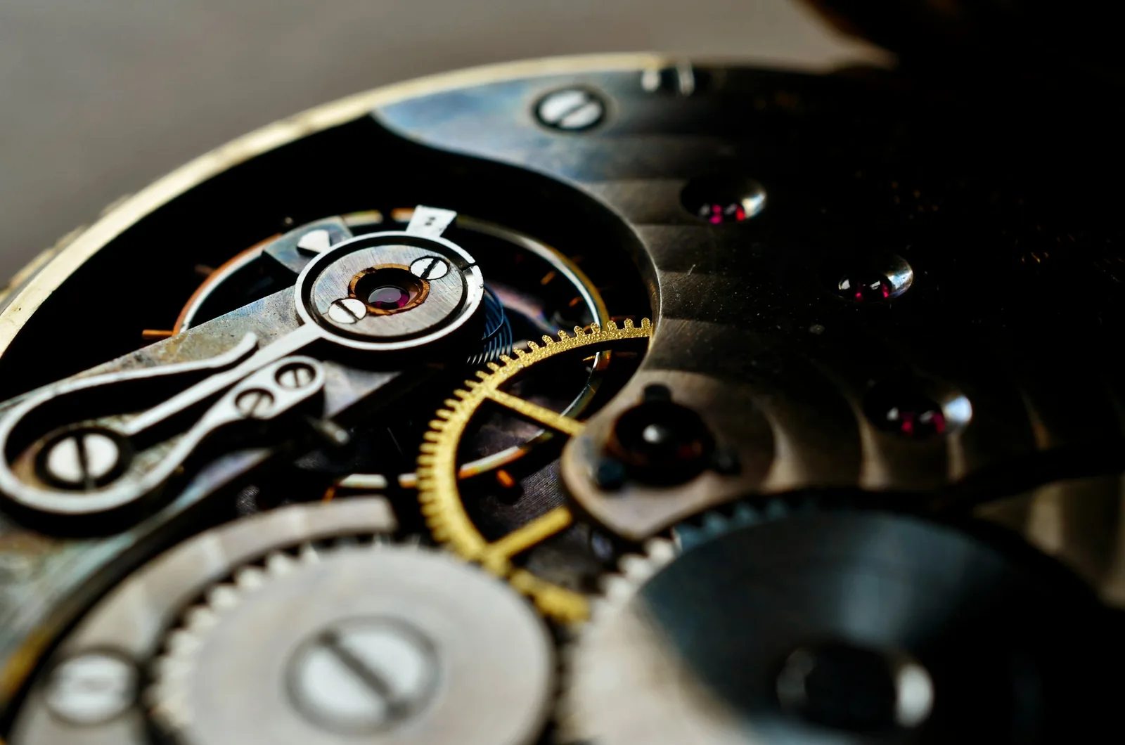 Extreme close-up of a watch dial showing printed minute markers and the texture of the dial surface