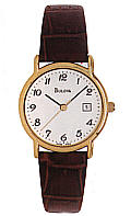 Bulova Women'S Leather Strap Watches