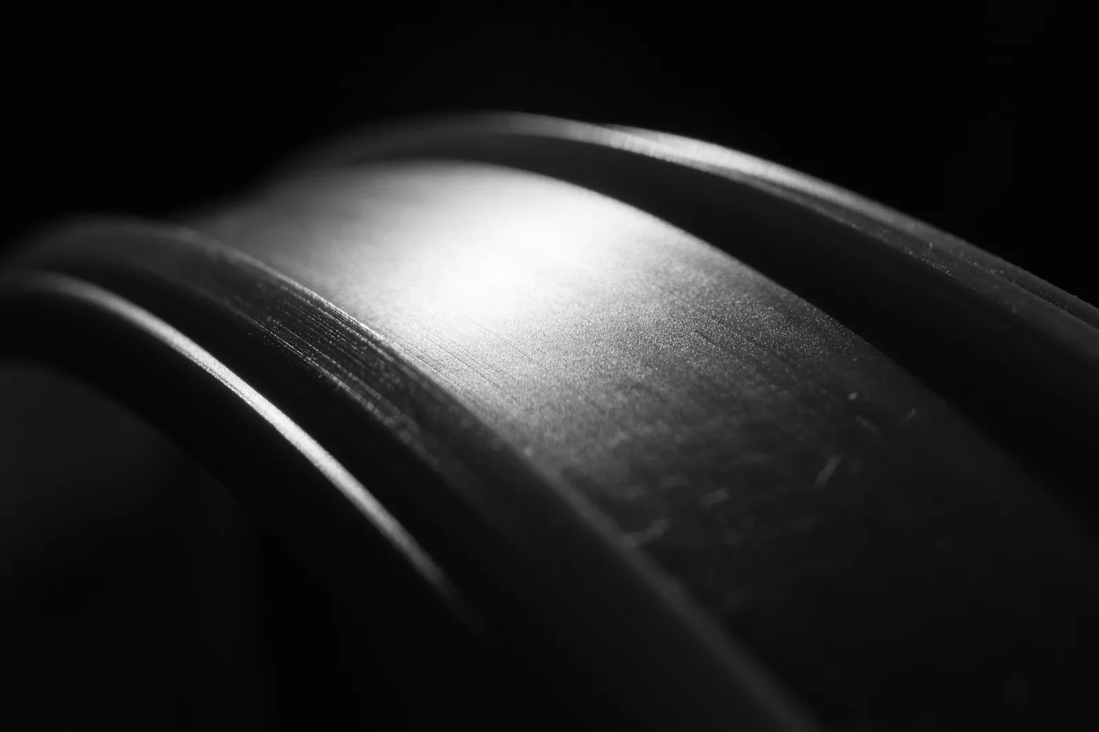 Light catching the thin edge of a metal object
